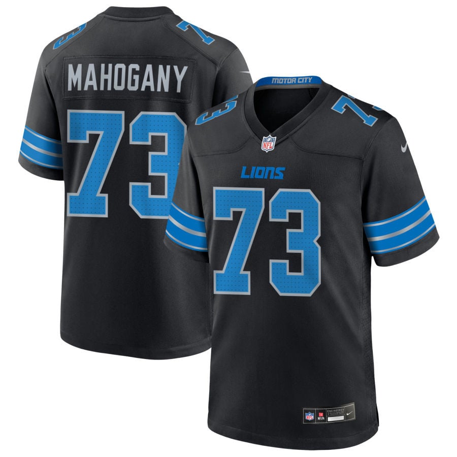 Christian Mahogany Detroit Lions 2025 Alternate Game Jersey - Black