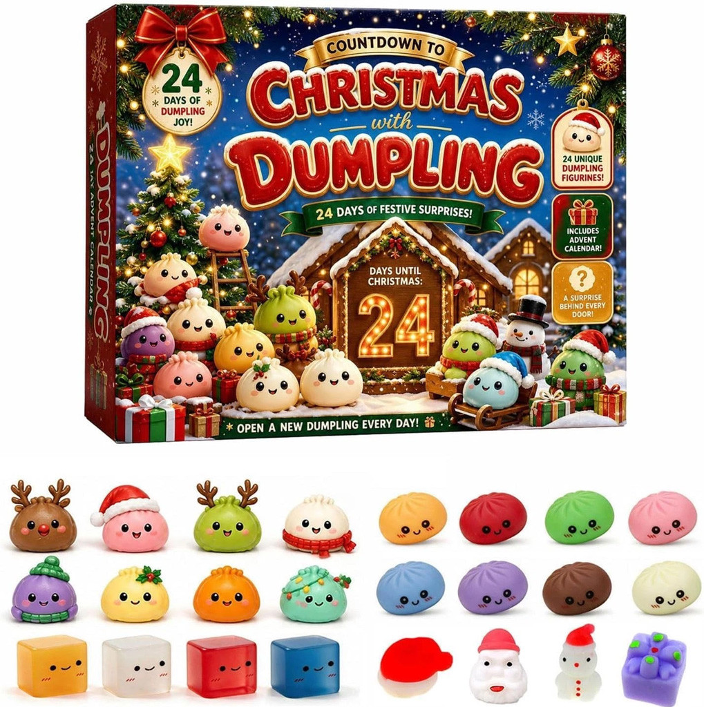 Christmas With Dumpling Advent Calendar 24 Days Squishy Toys Christmas Countdown Box Xmas Gifts