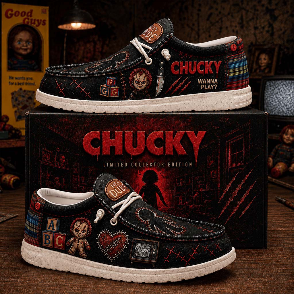 Chucky Wanna Play Shoes Chucky Merch 2026 Gifts For Scary Movie Lovers