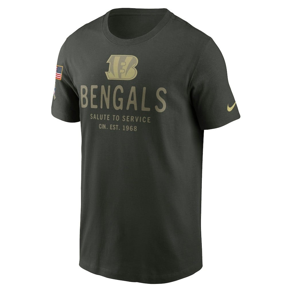 Cincinnati Bengals 2025 Salute to Service Sideline Primary Edge Dri-FIT T-Shirt - Forest Green - Image 2