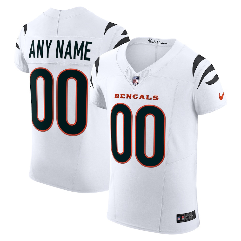 Cincinnati Bengals Merch - Men's Vapor F.U.S.E. Elite Custom Jersey, White - Football Related Gift Ideas