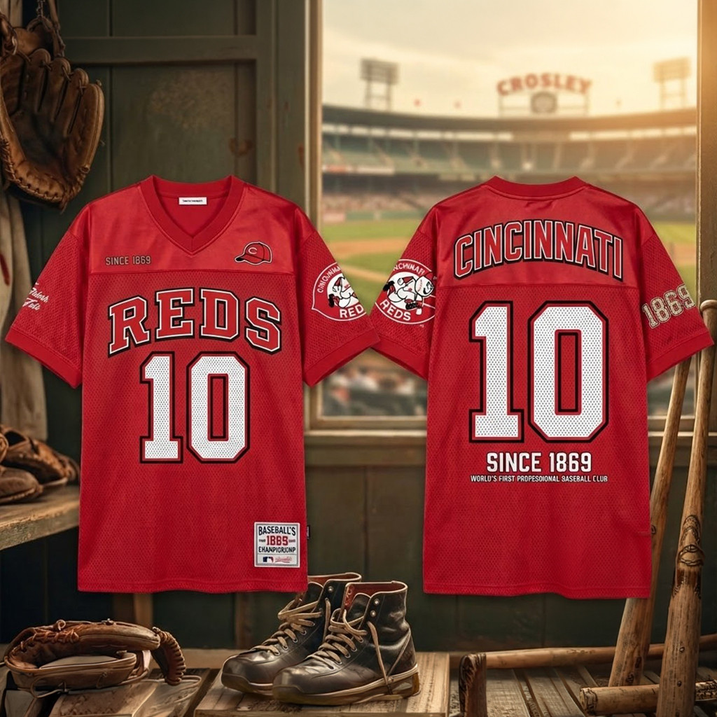 Cincinnati Reds Baseballs First 1869 Championship Baseball Jersey Cincinnati Reds Merch