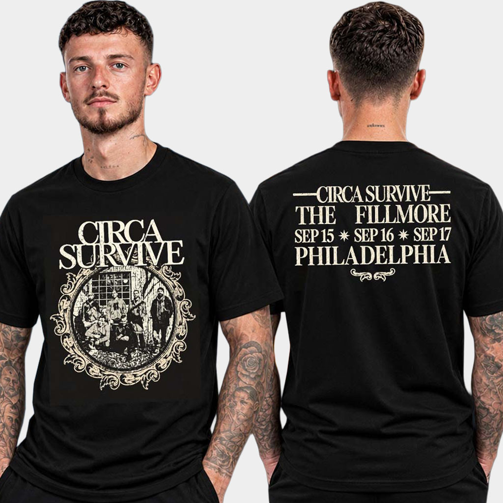 Circa Survive Philadelphia PA Event T-Shirt At The Fillmore Shirt Circa Survive Merch 2026