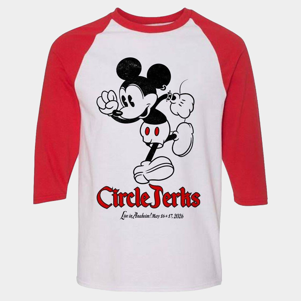 Circle Jerks Band Merch 2026 Circle Jerks Live In Anaheim Raglan Shirt Gift For Music Lovers