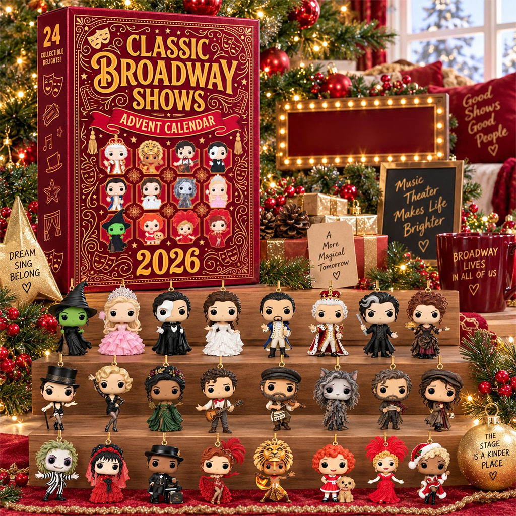 Classic Broadway Shows Advent Calendar 2026 Christmas Ornament Xmas Tree Hanging Decor For Fans