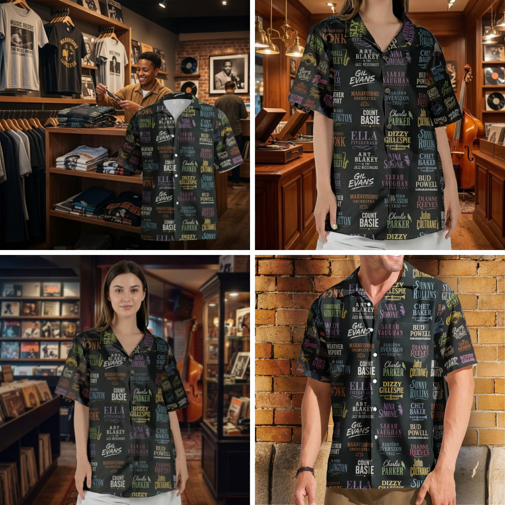 Classic Jazz Legends Hawaiian Shirt Music Lover Apparel Best Gifts For Him Her