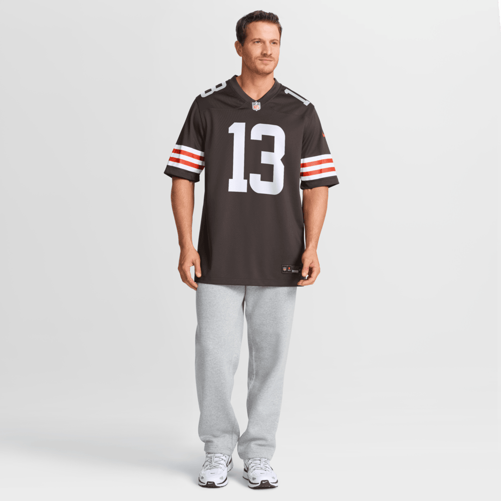 Cleveland Browns Merch - Men's Corey Bojorquez Game Jersey, Brown - Cool Football Gift Ideas