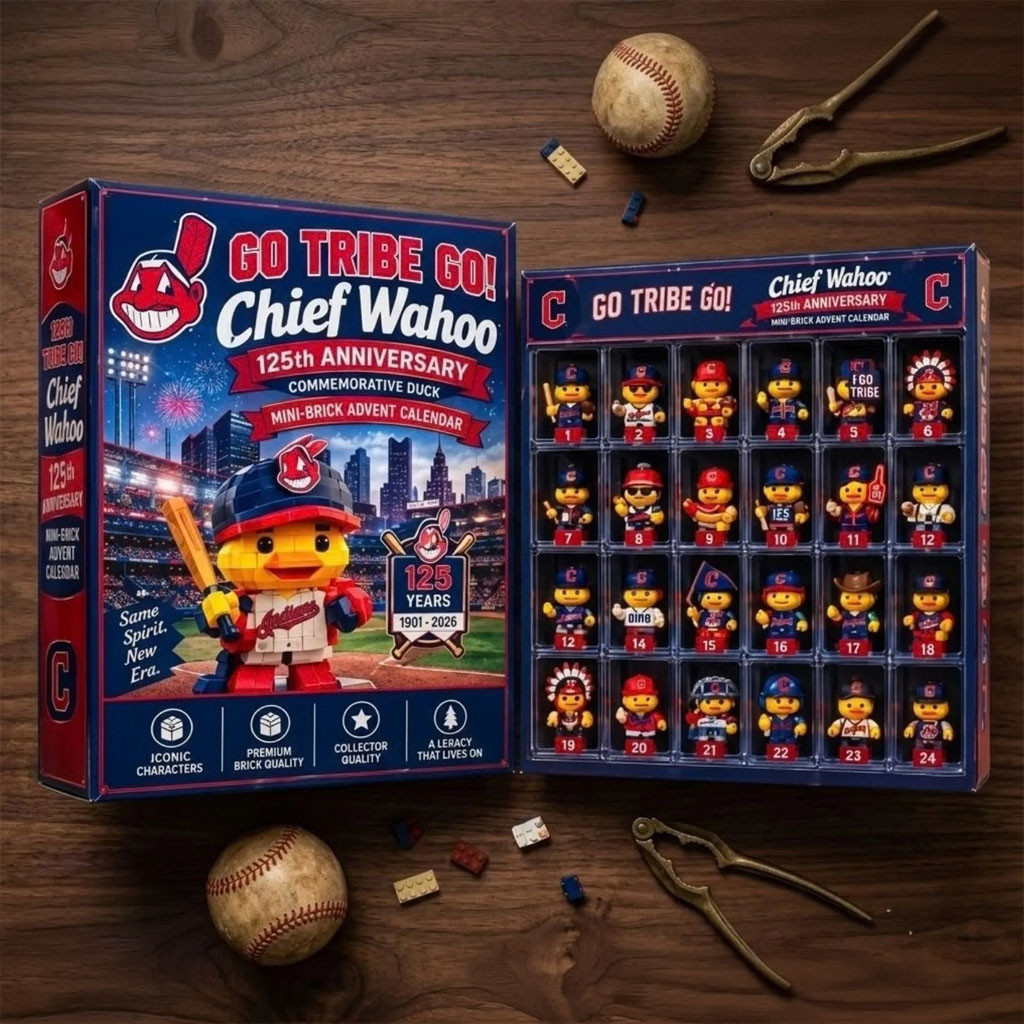 Cleveland Chief Wahoo 125th Anniversary Advent Calendar Go Tribe Go Duck Christmas Ornaments