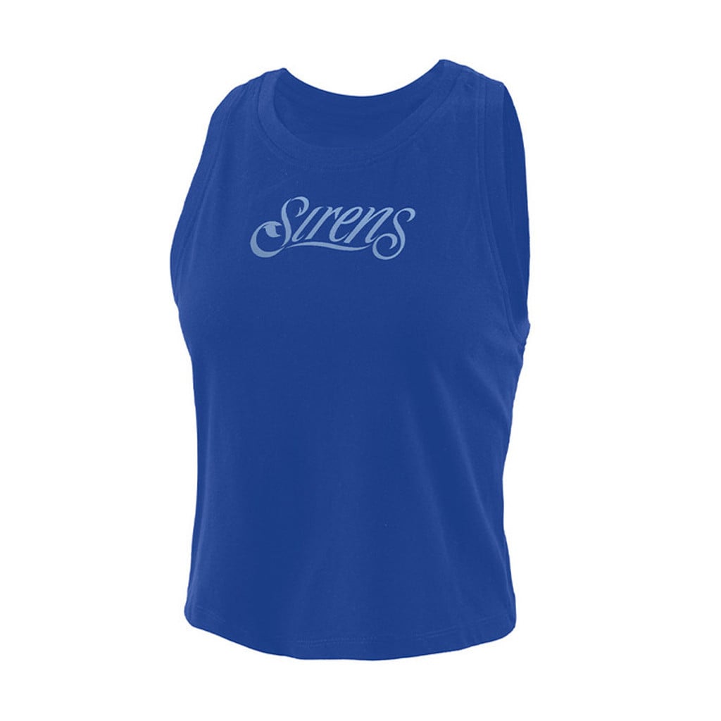 Cleveland Sirens Merch 2026 Sirens Blue Wordmark Tank Top Basketball Fan Apparel Gift For Her