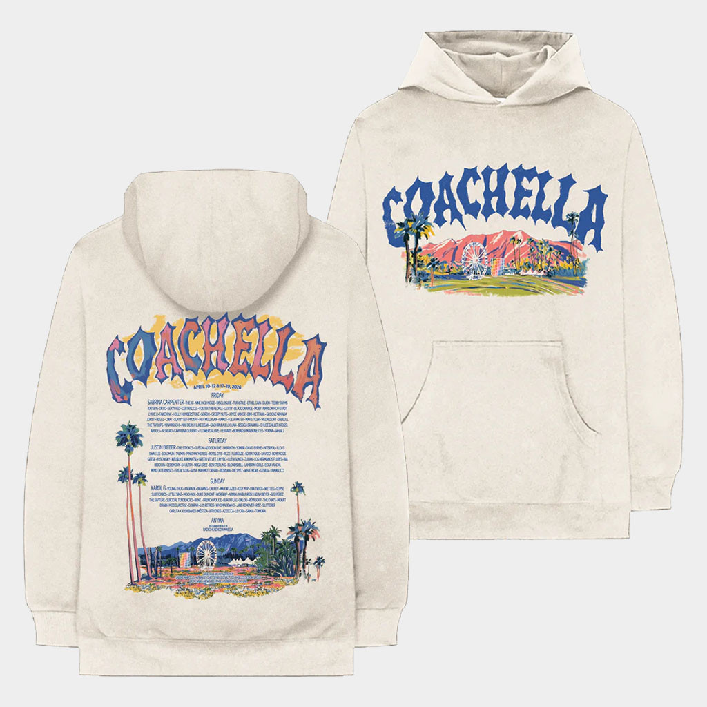 Coachella Merch Coachella Pastels 2026 Lineup Hoodie Gift For Concert Lover