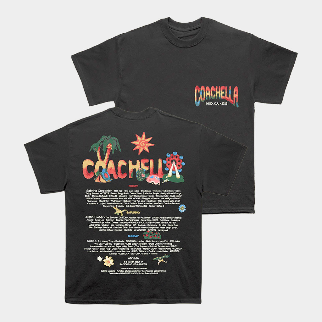 Coachella Merch Felt Cute 2026 Lineup T-Shirt Music Related Gifts For Guys