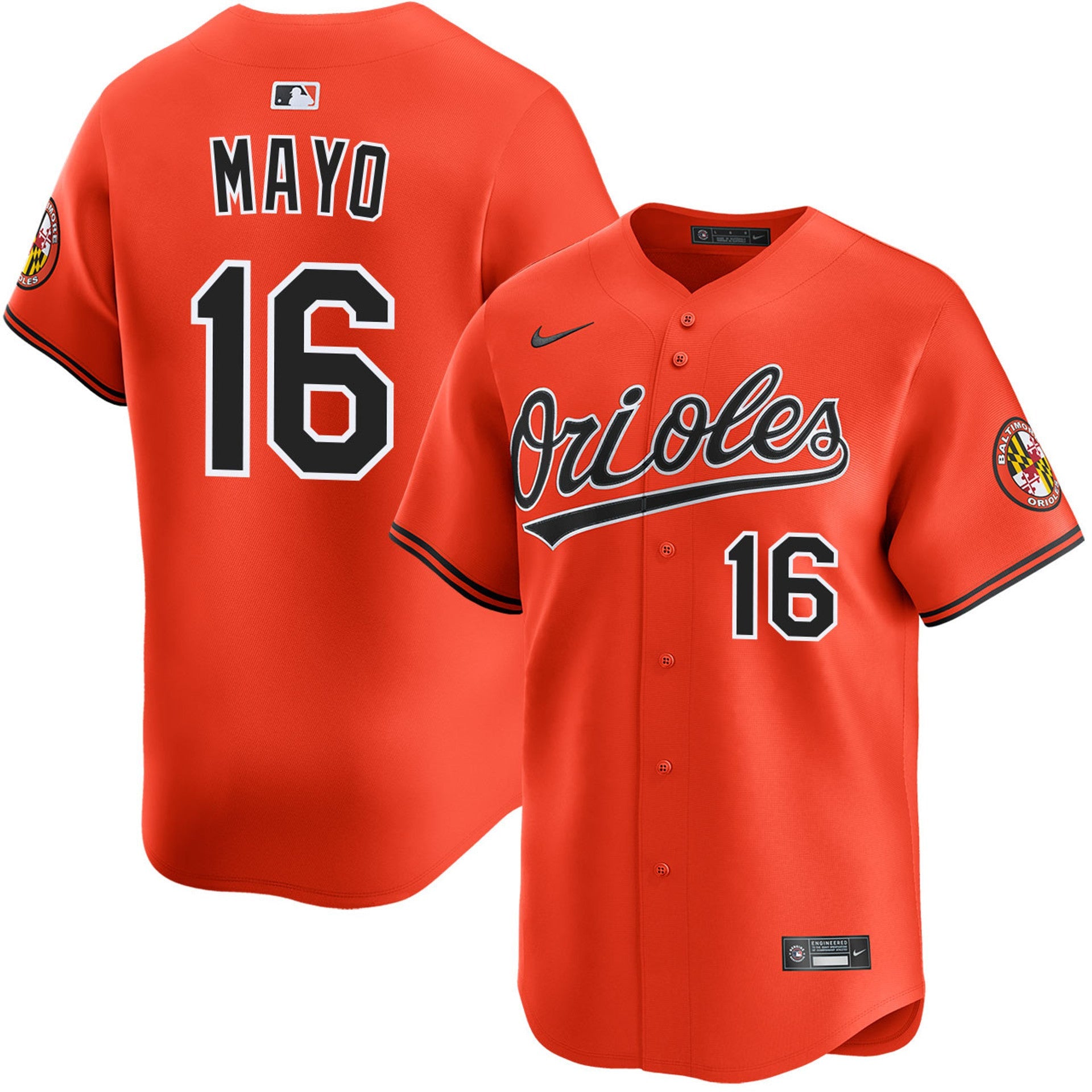 Coby Mayo Baltimore Orioles 2025 Alternate Limited Jersey - Orange