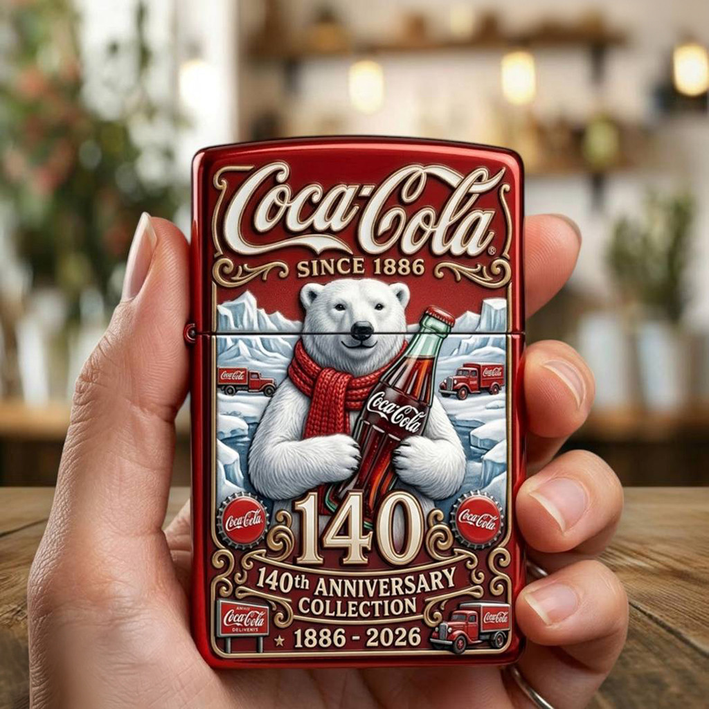 Coca Cola 140th Anniversary Since 1886 Collection Zippo Coca Cola Merch Gift For Young Fans
