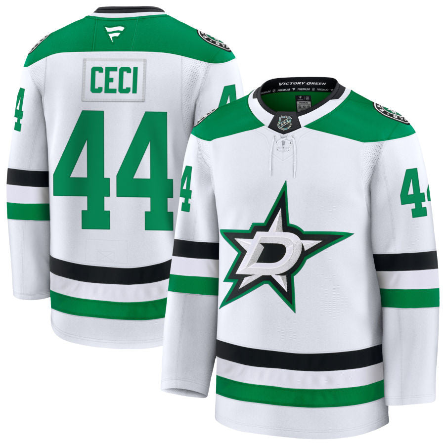 Cody Ceci Dallas Stars 2025 Away Premium Jersey - White 1 Cody Ceci Dallas Stars 2025 Away Premium Jersey - White