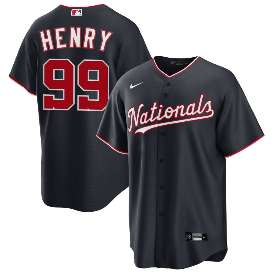 Cole Henry Washington Nationals 2025 Alternate Jersey - Navy