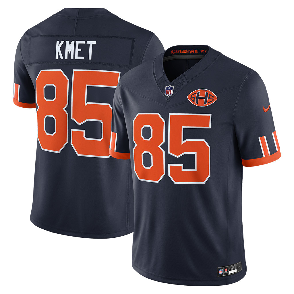 Cole Kmet Jersey Shirt Navy Chicago Bears NFL Rivalries Merch 2026 Chicago Bears Fan Gifts