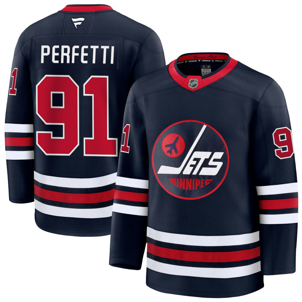 Cole Perfettti Winnipeg Jets 2025 Alternate Premium Jersey - Navy 1 Cole Perfettti Winnipeg Jets 2025 Alternate Premium Jersey - Navy