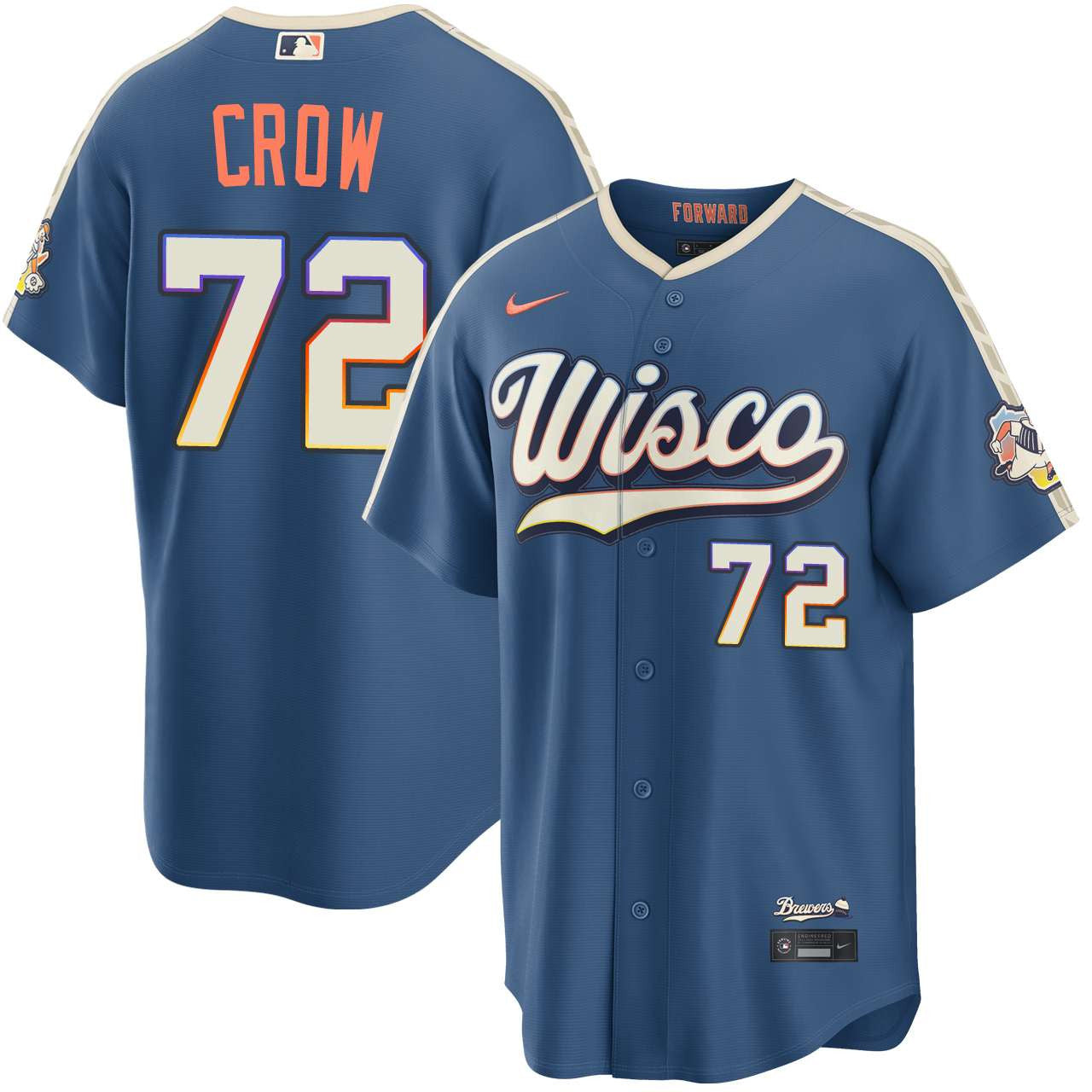 Coleman Crow Milwaukee Brewers 2026 City Connect Stadium Jersey - Mineral Blue