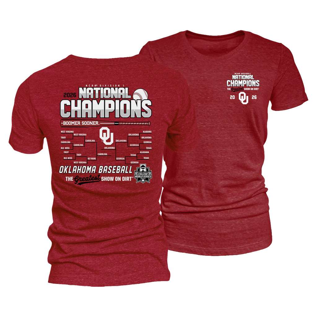 College World Series Merch Oklahoma Sooners 2026 Baseball National Champions Schedule T-Shirt