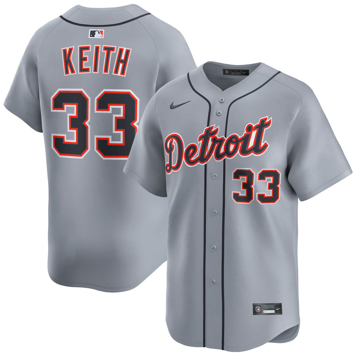 Colt Keith Detroit Tigers 2026 Road Limited Jersey - Grey