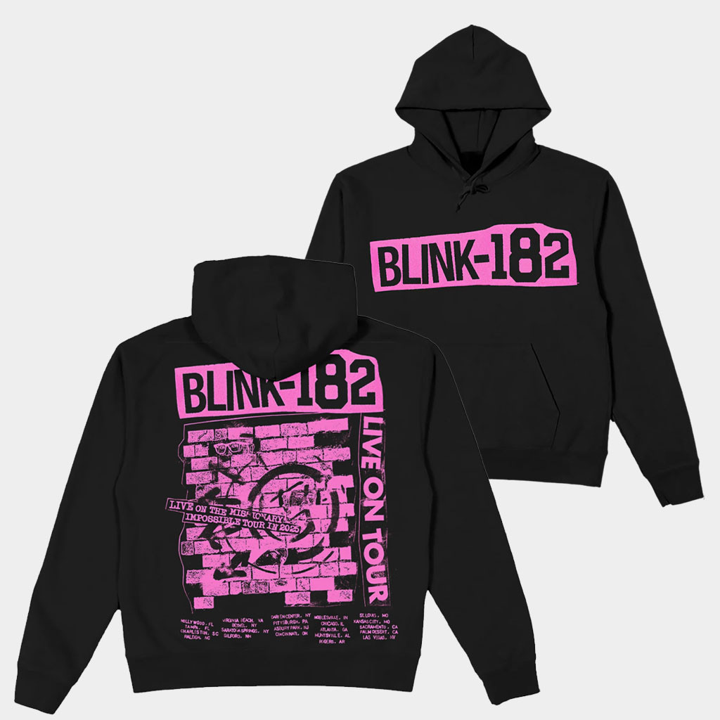Complex Merch Blink 182 Live On The Missionary Impossible Tour Hoodie Blink 182 Hoodie Gifts