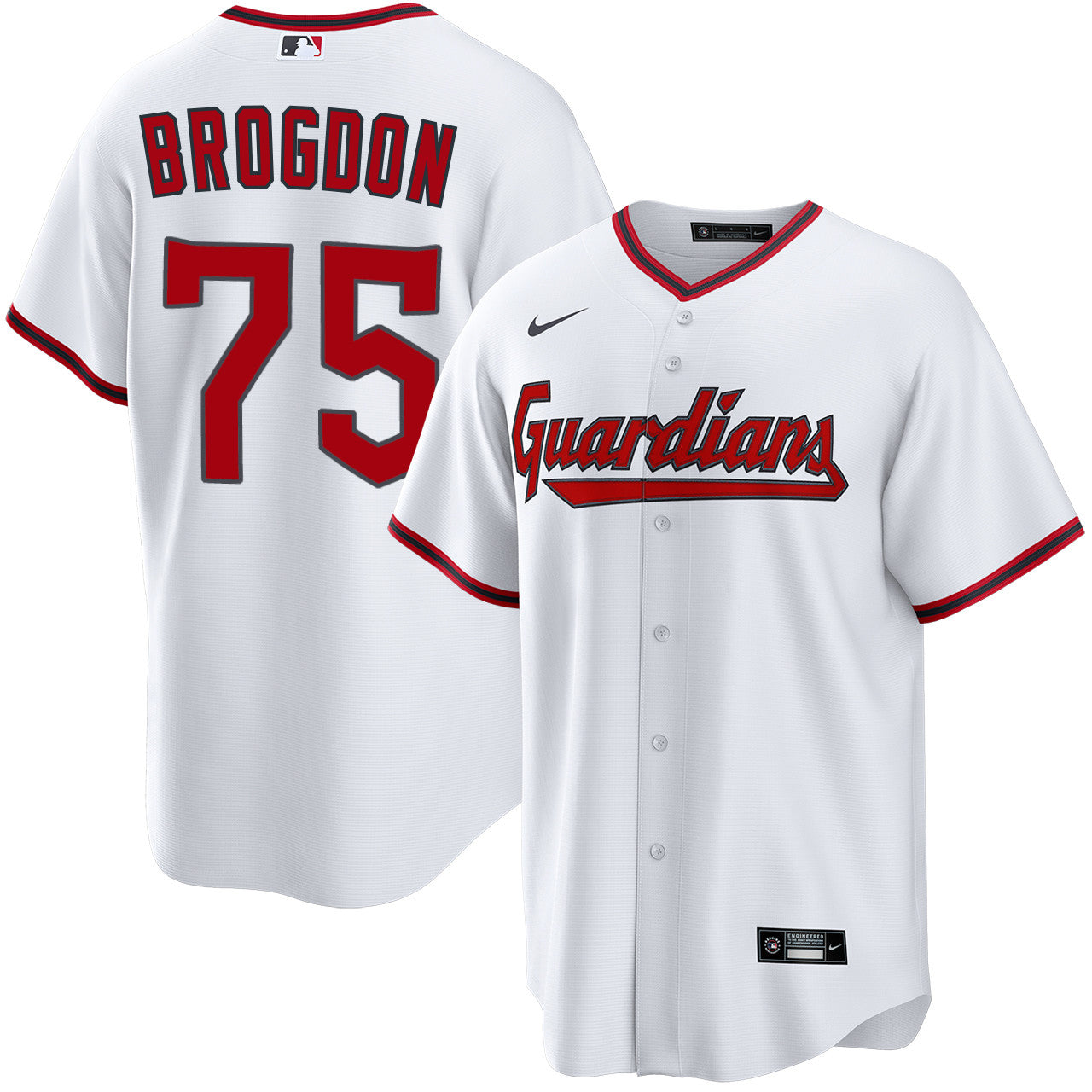 Connor Brogdon Cleveland Guardians 2026 Home Jersey - White