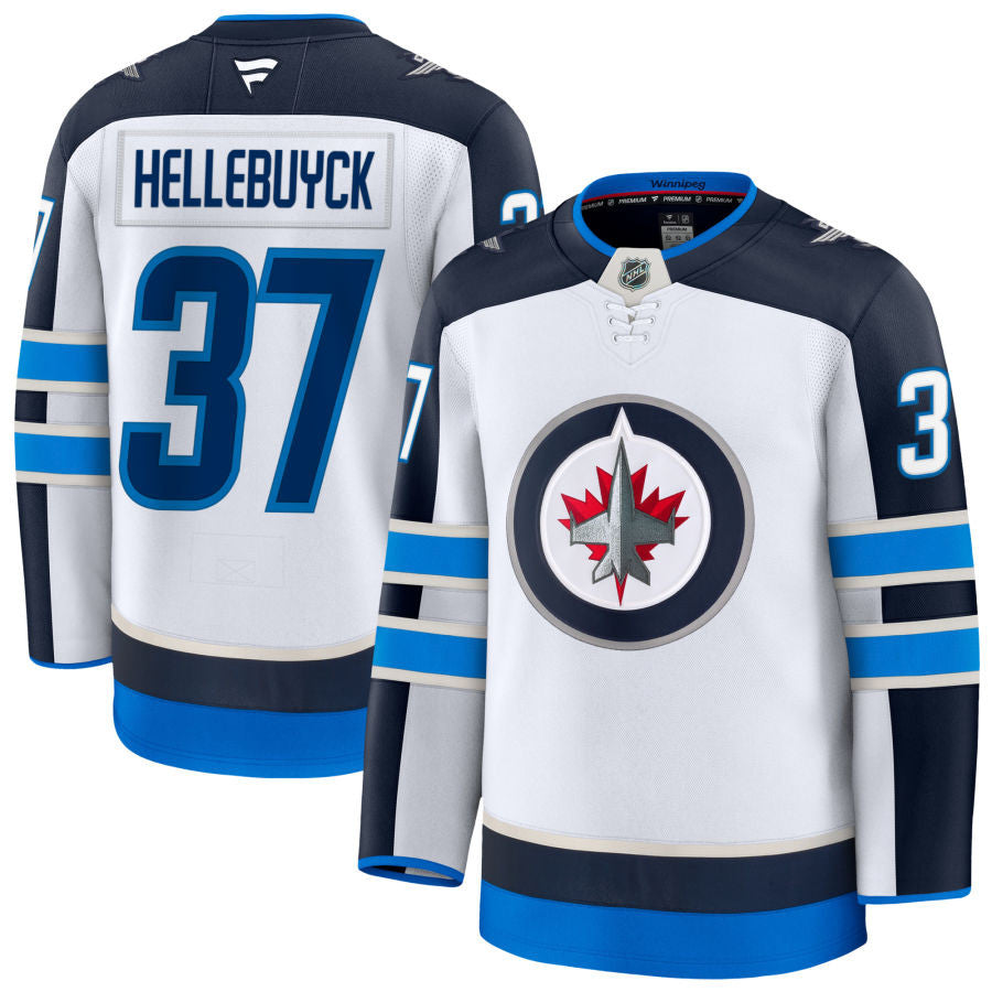 Connor Hellebuyck Winnipeg Jets 2025 Away Jersey - White 1 Connor Hellebuyck Winnipeg Jets 2025 Away Jersey - White