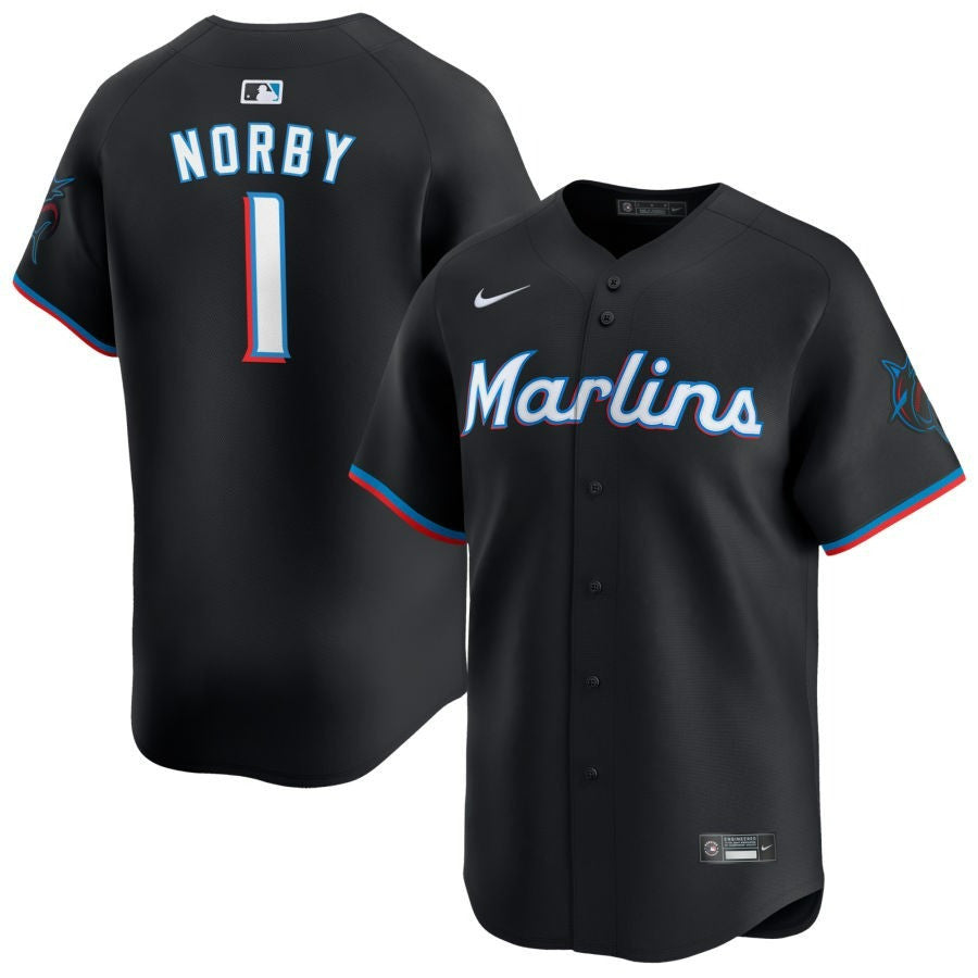 Connor Norby Miami Marlins 2025 Alternate Limited Jersey ï¿½ï¿½ï¿½ Black