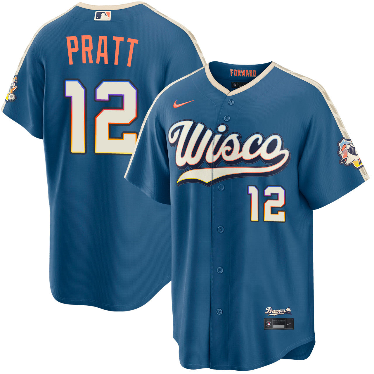Cooper Pratt Milwaukee Brewers 2026 City Connect Stadium Jersey - Mineral Blue
