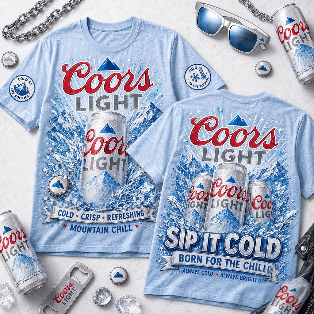 Coors Light Cold Crisp Refreshing Mountain Chill T-Shirt Birthday Gift For Brothers
