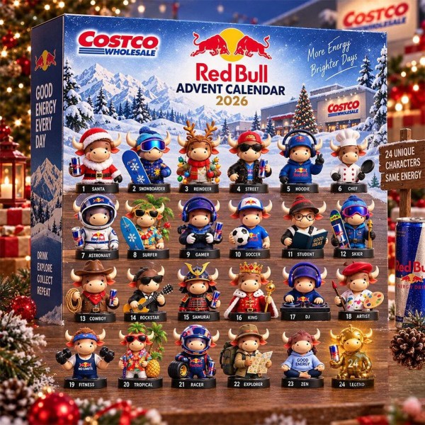 Costco Red Bull Advent Calendar 2026 24-Day Christmas Ornaments Countdown Collectible Fan Gifts - Image 2