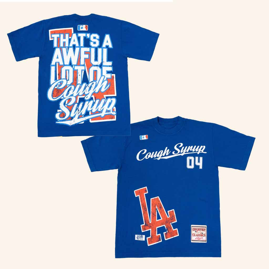 Cough Syrup Merch Dodger T-Shirt That's A Awful Lot Of Cough Syrup Shirt Gifts For Him