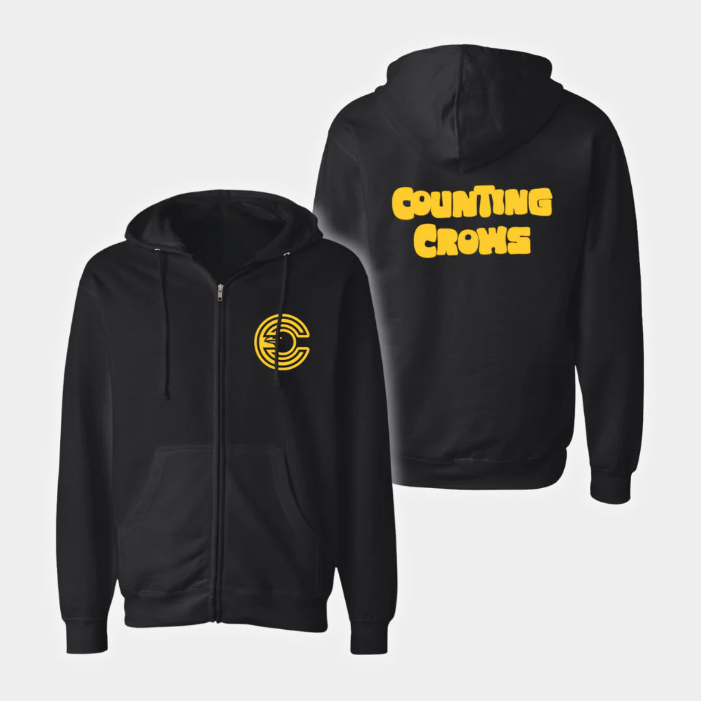 Counting Crows Merch 2026 Counting Crows Logo Zip Hoodie Presents For Rock Lovers