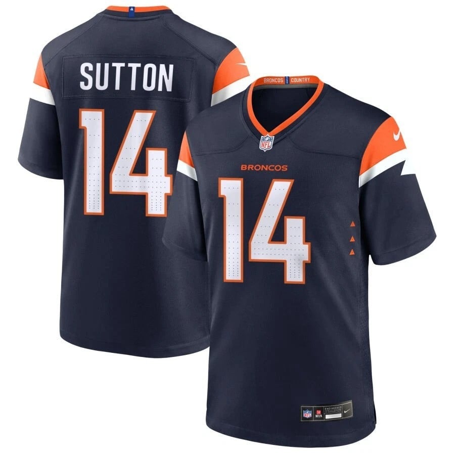 Courtland Sutton Denver Broncos 2025 Alternate Game Jersey - Navy