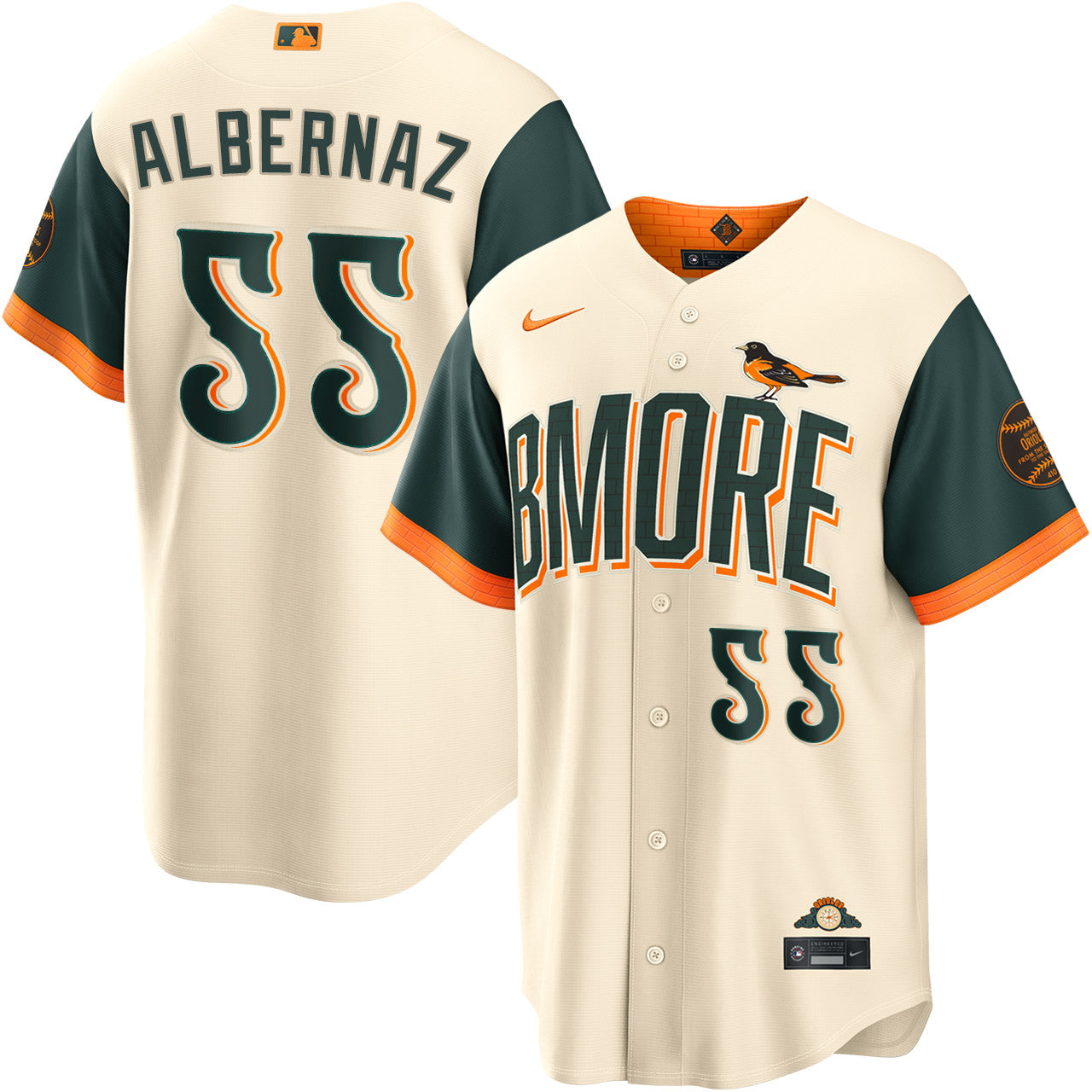 Craig Albernaz Baltimore Orioles 2026 City Connect Jersey - Cream