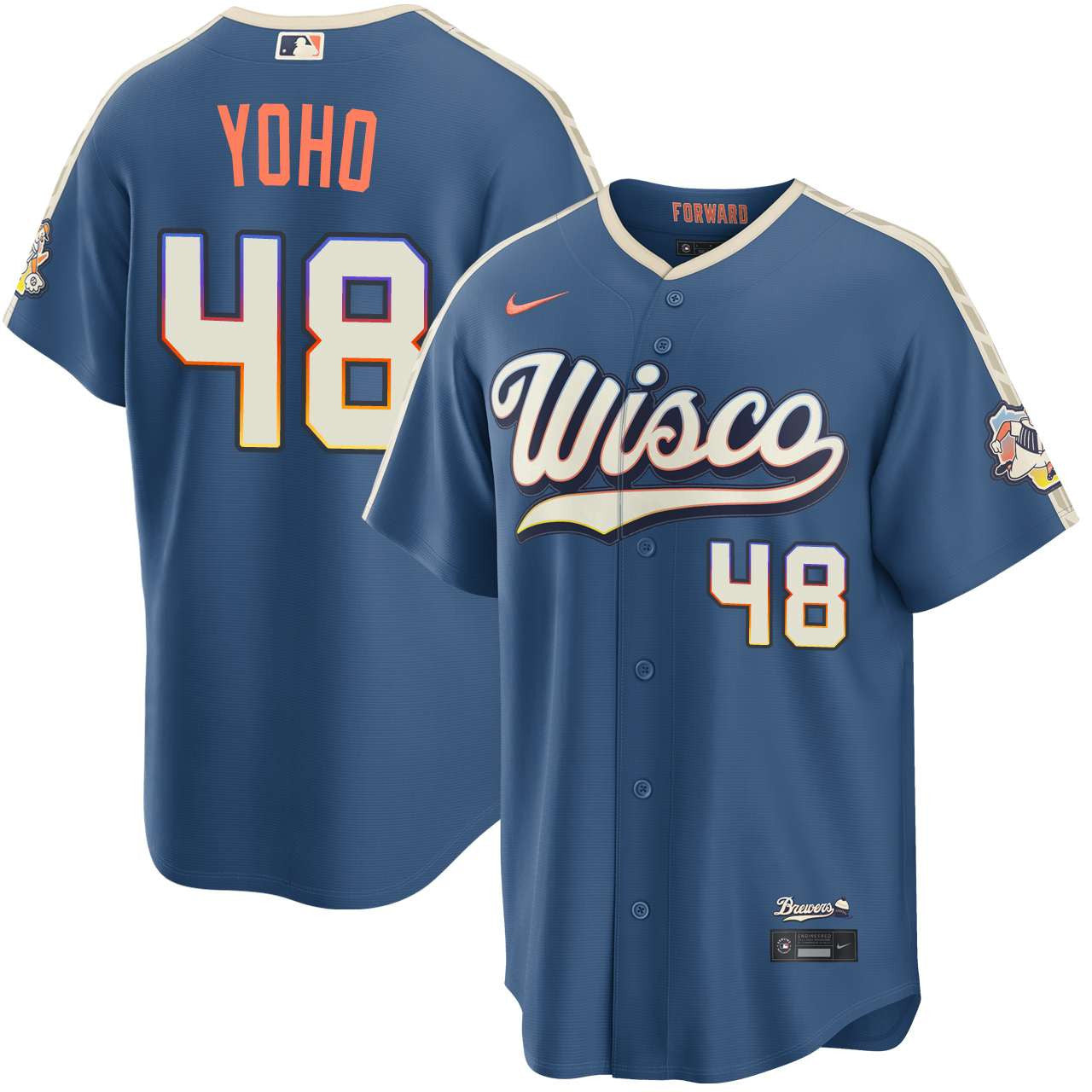 Craig Yoho Milwaukee Brewers 2026 City Connect Stadium Jersey - Mineral Blue