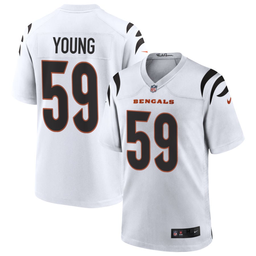 Craig Young Cincinnati Bengals 2025 Game Jersey - White
