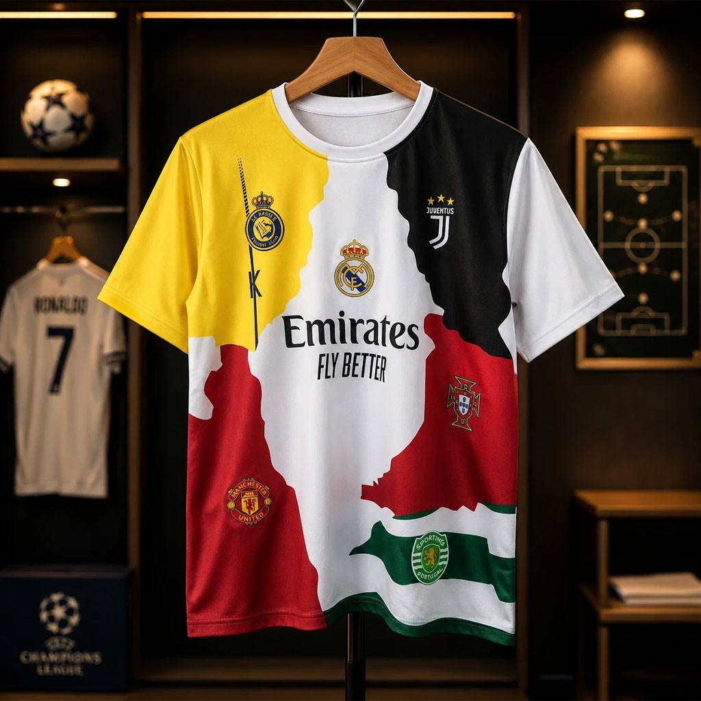 Cristiano Ronaldo Iconic Career Clubs Journey T-Shirt Gifts For Ronaldo Fans