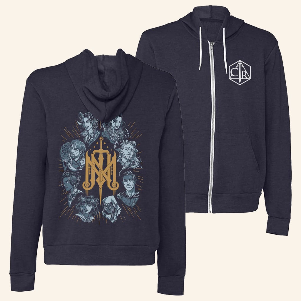 Critical Role Merch Mighty Nein Zip Hoodie Christmas Gift Ideas For Wife