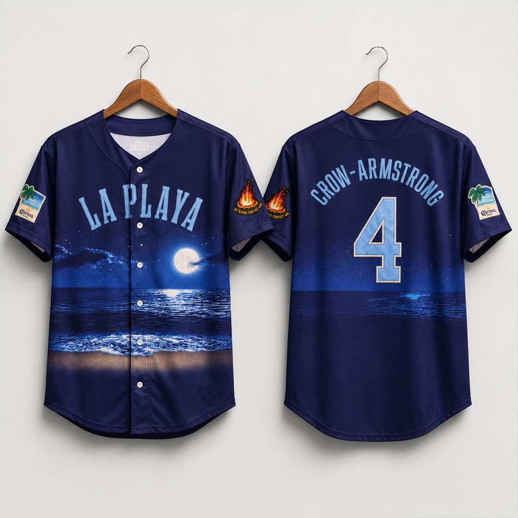 Crow-Armstrong La Playa Beach Connect Series Baseball Jersey #4 Cubs Merch Gift For Husband