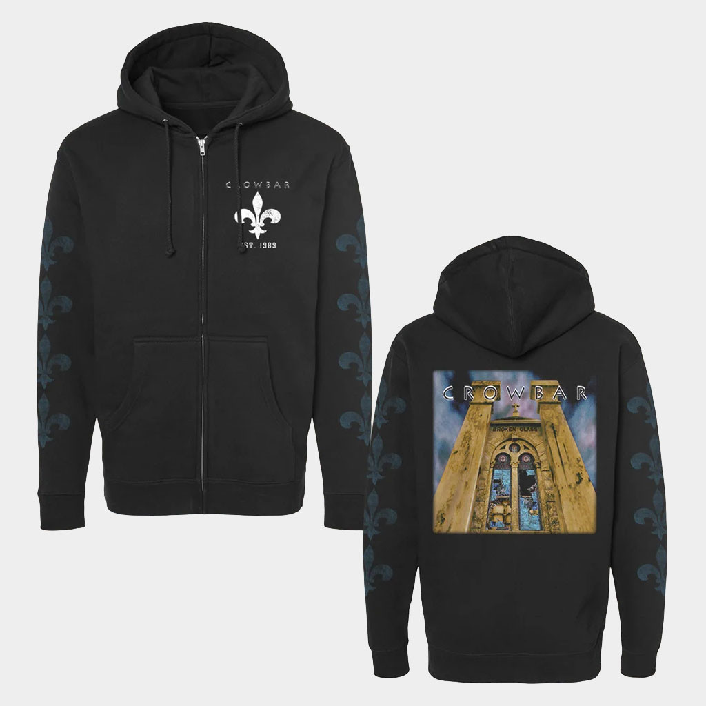Crowbar Merch 2026 Broken Glass Zip Hoodie Present For Band Fans
