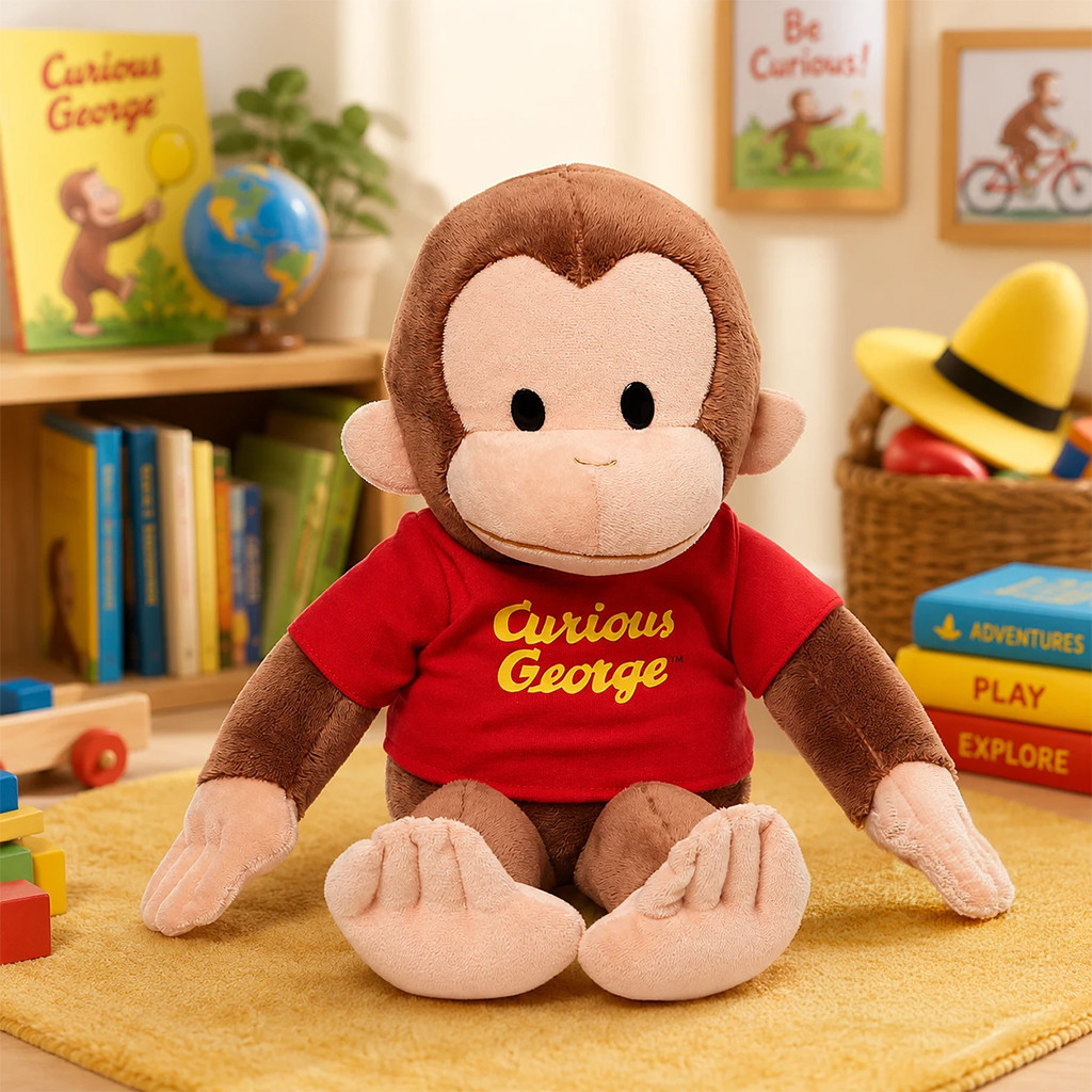 Curious George Red Shirt Plush Pillow 2026 Curious George Merch Birthday Gift For Son