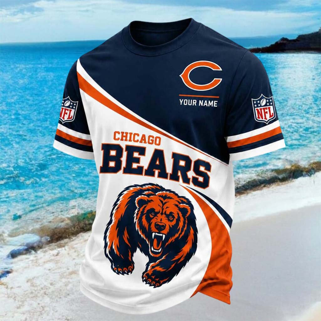 Custom Chicago Bears Mascot Grunting Shirt Chicago Football T-Shirt Bears Merch Fans Gifts