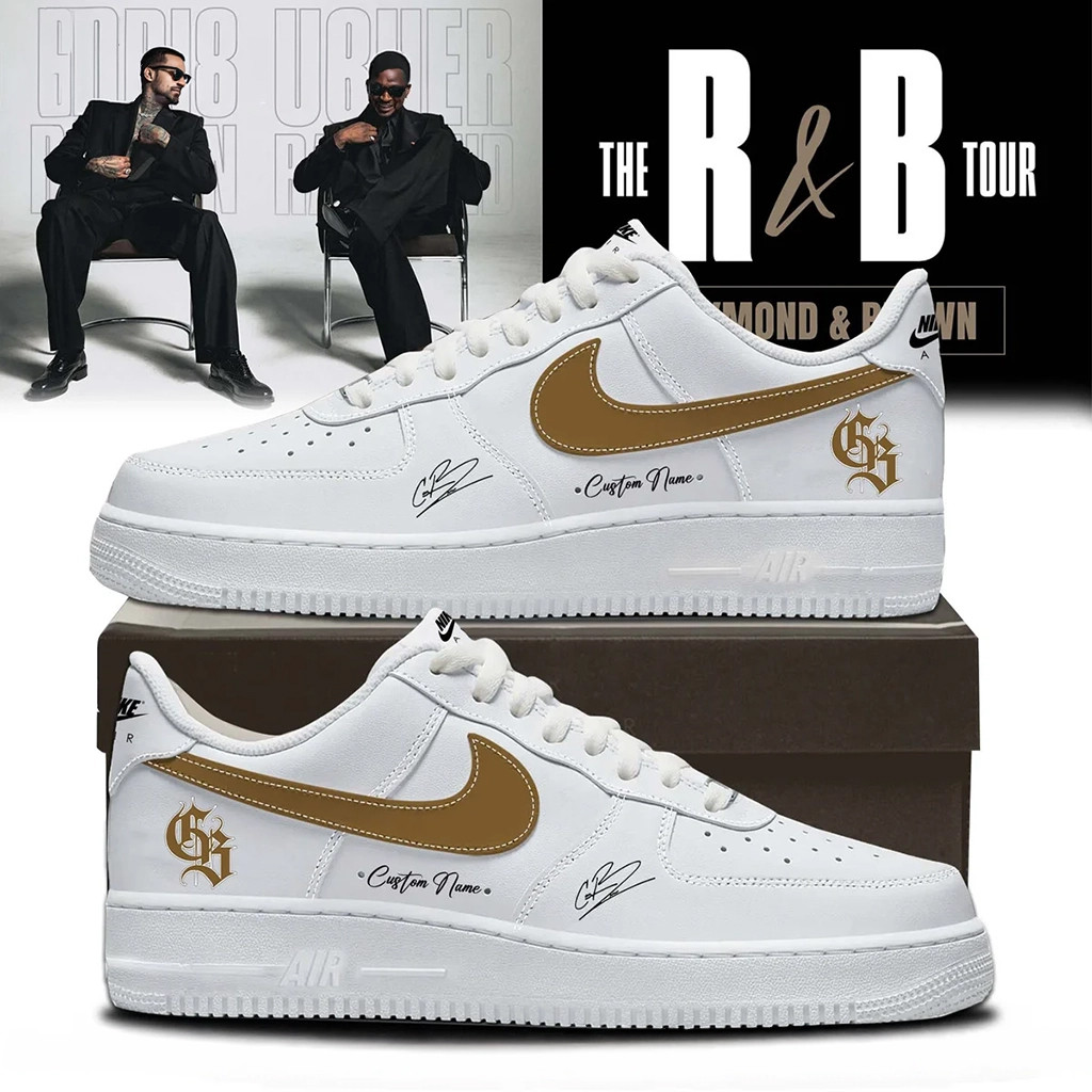 Custom Chris Brown R&B Tour 2026 Sneakers Chris Brown And Usher Merch Signature Gift For Fans