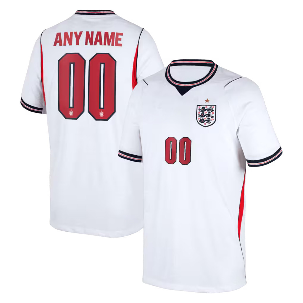 Custom England FIFA World Cup 2026 Merch England National Team 2026 Home Match Jersey White