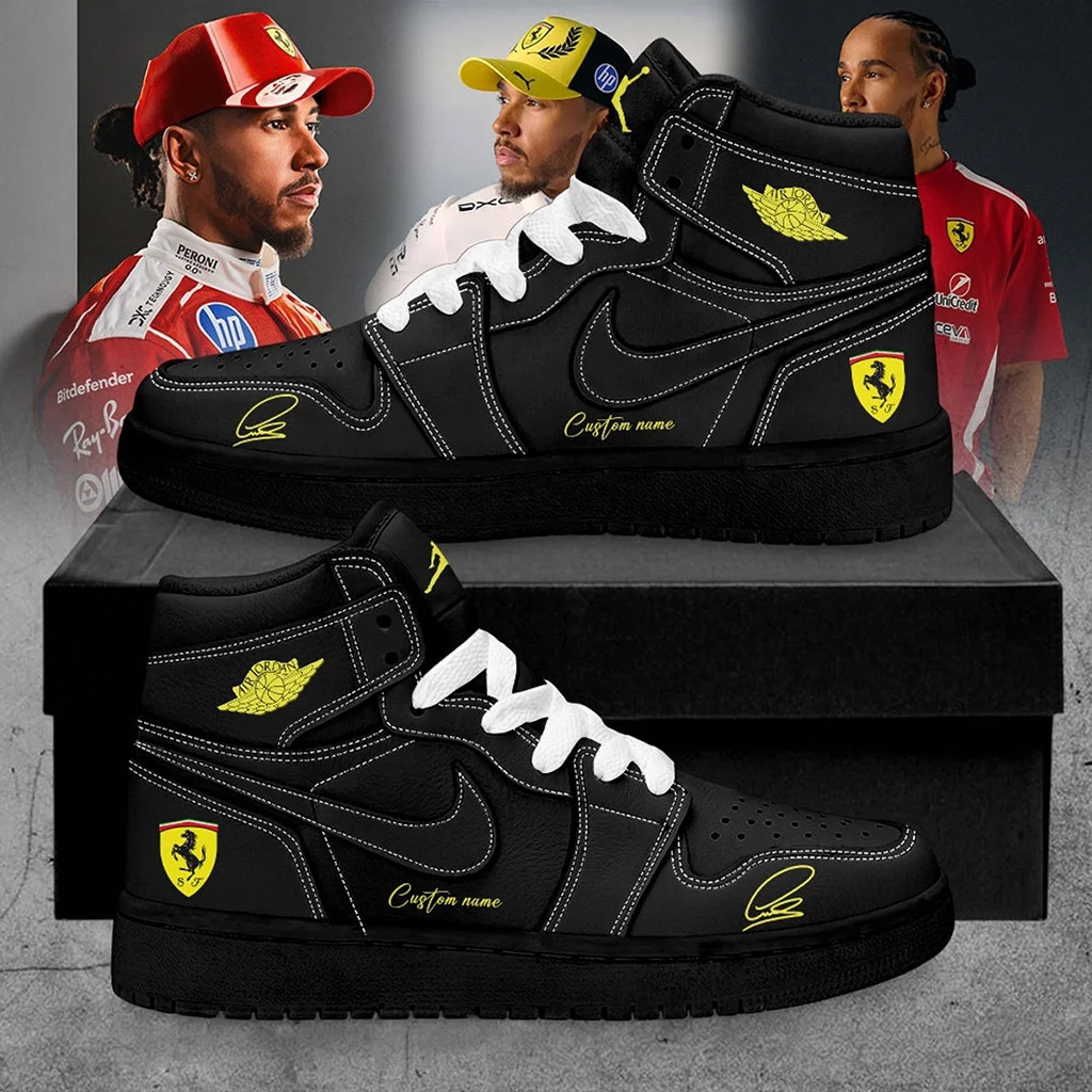 Custom Lewis Hamilton X Scuderia Ferrari 2026 Sneakers Lewis Hamilton Merch Gift For Fans