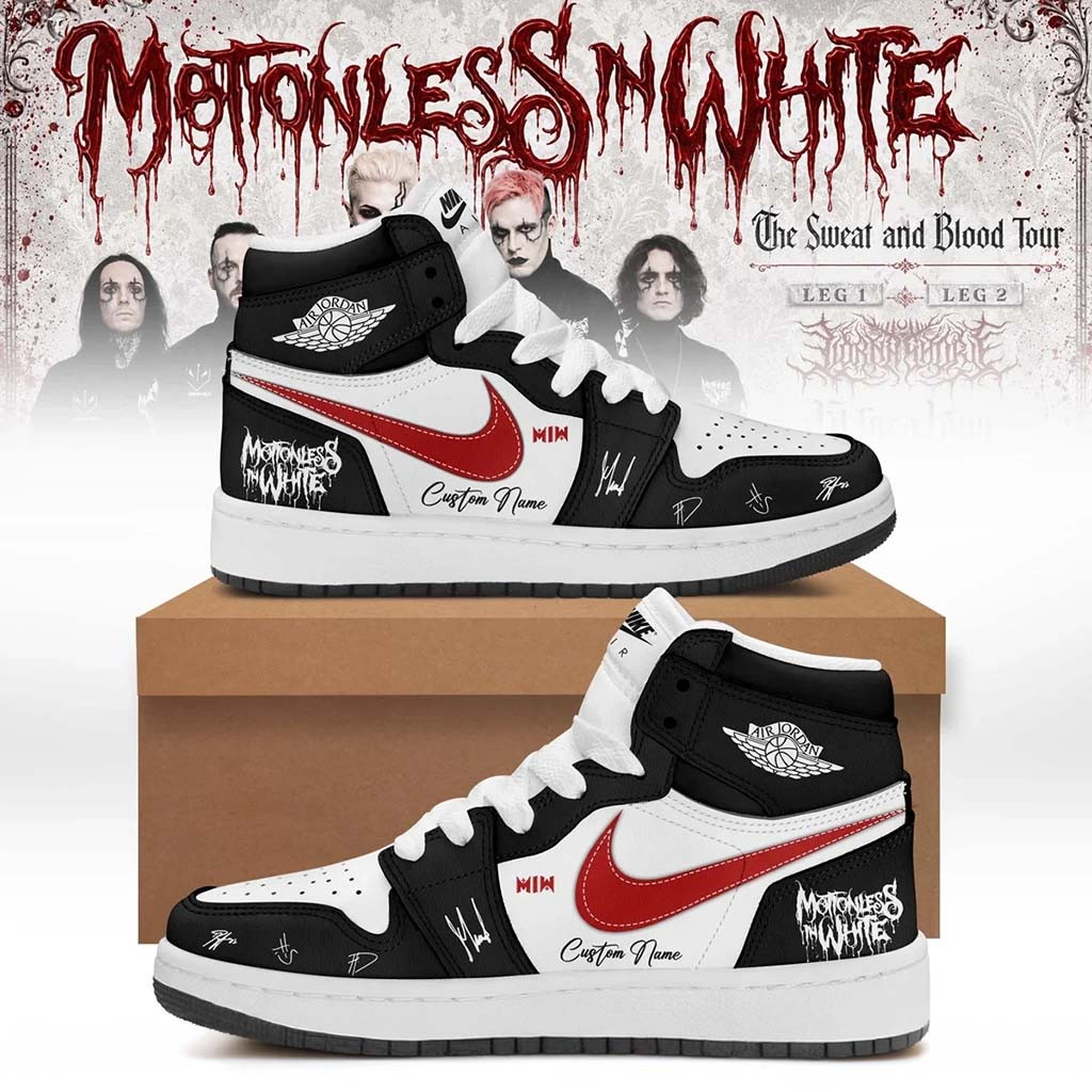 Custom Motionless In White Merch The Sweat And Blood Tour 2026 Shoes Gift For Band Fans