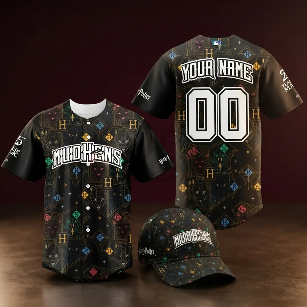 Custom Mud Hens Harry Potter Baseball Jersey Toledo Mud Hens Merch Gift For Movie Lovers