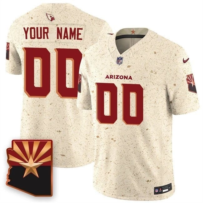 Custom Name Arizona Cardinals 2025 ï¿½ï¿½ï¿½Rivalriesï¿½ï¿½ï¿½ Limited Jersey - Beige
