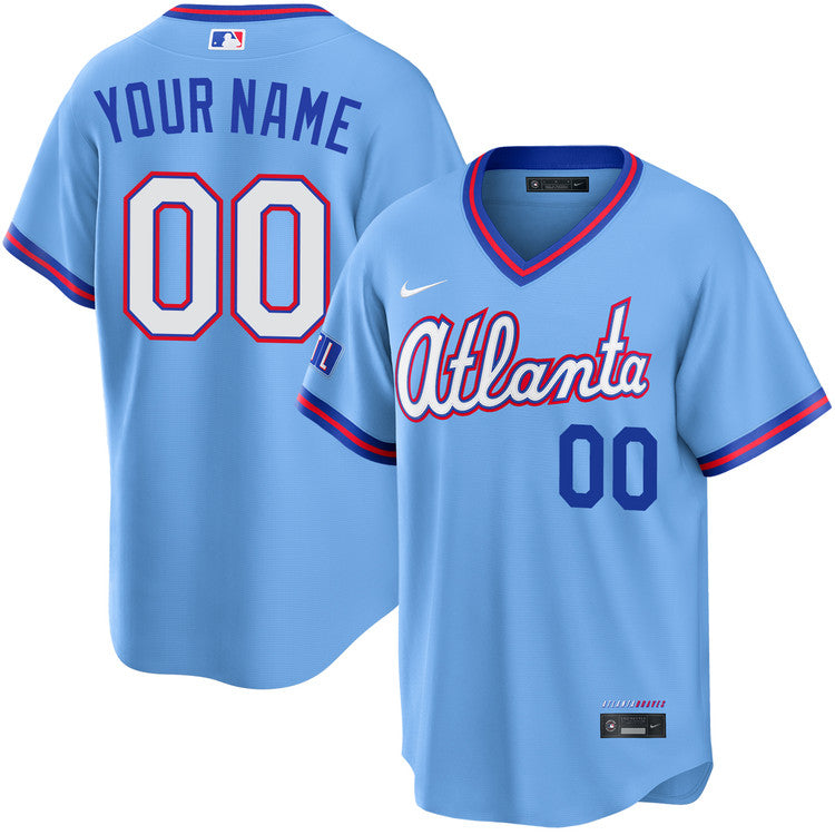 Custom Name Atlanta Braves 2026 City Connect Stadium Jersey - Powder Blue